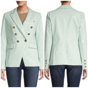 DKNY Mint Green Double-Breasted Blazer
